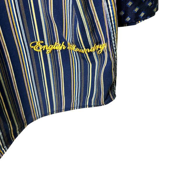 English Laundry Men's Striped Button Down Shirt Size 15.5 (2837) - Picture 3 of 7